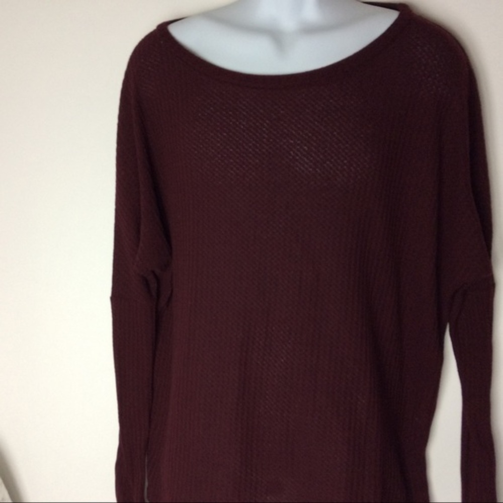 Burgundy Pullover‎ Scoop Neck Sweater Women's Medium